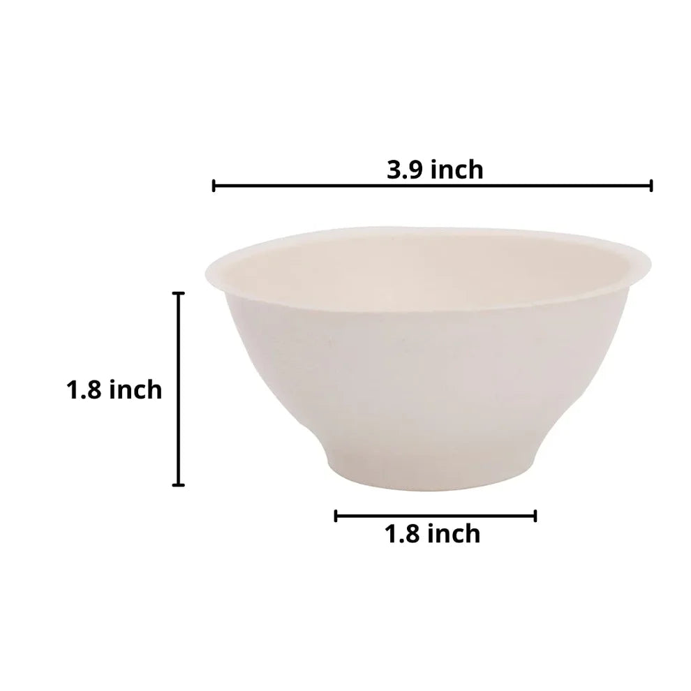 Round Bowl 180ml – Biodegradable Rice Straw Bowl